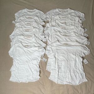 12 Piece Resell/Whole Sale We The Free Be My Baby White Tee Set XS-Large